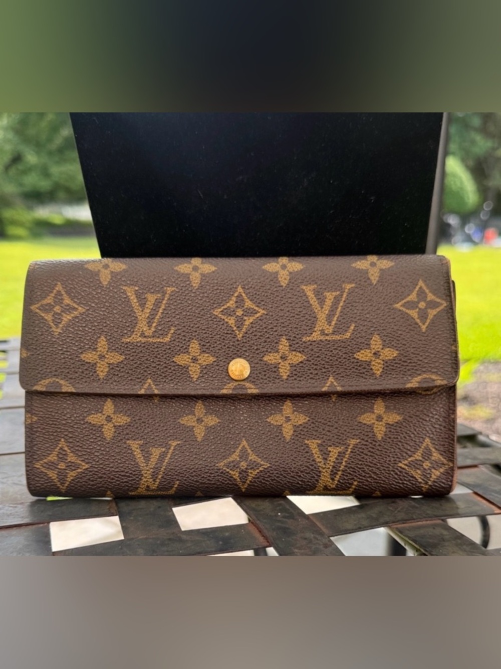 Louis Vuitton Monogram Canvas Brown Snap Wallet
